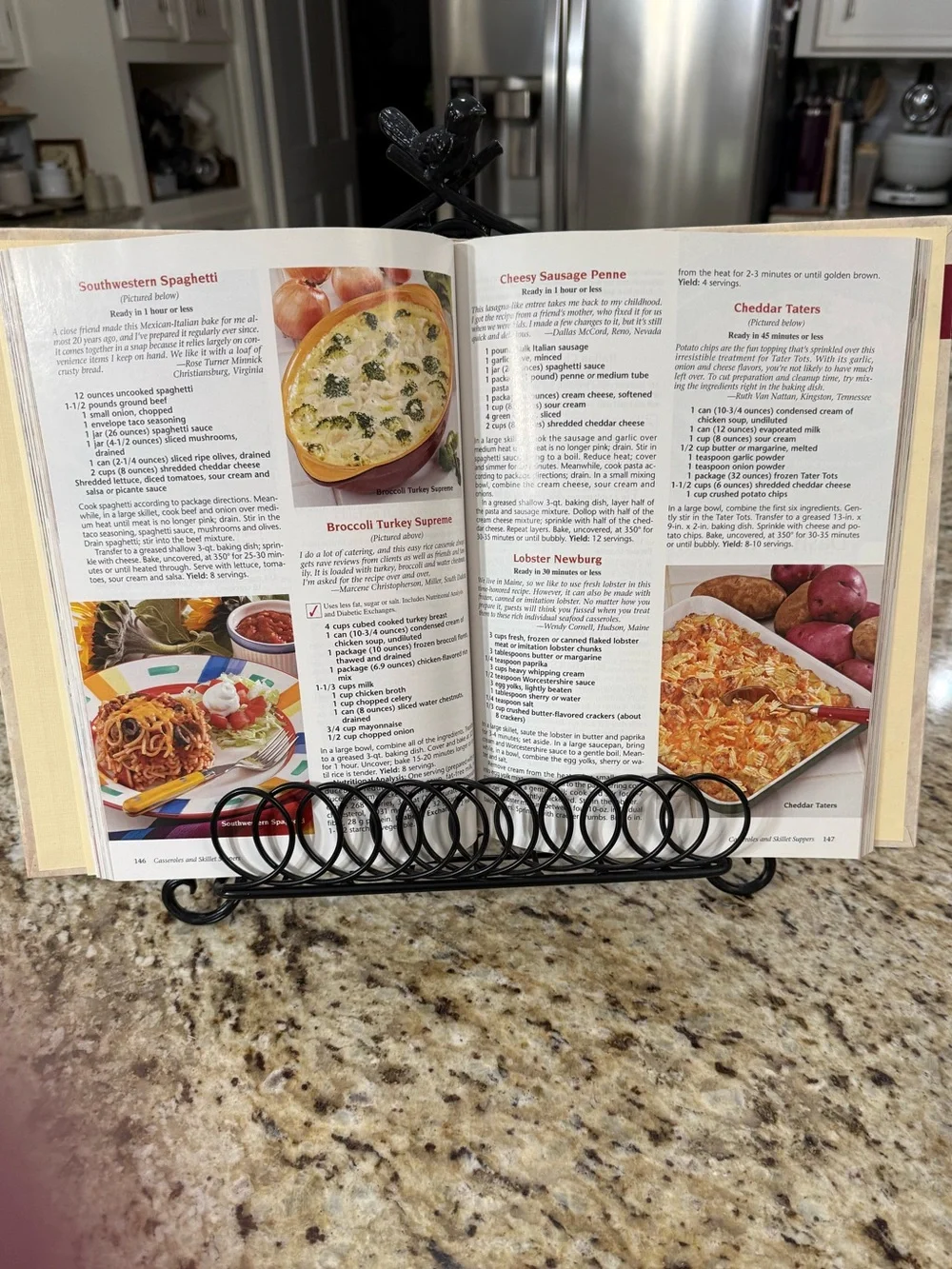 Black Wrought Iron Metal Bird Cookbook Holder Cookbook Stand